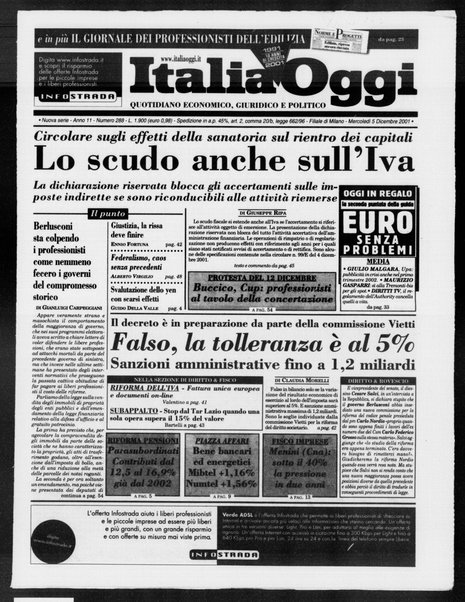 Italia oggi : quotidiano di economia finanza e politica